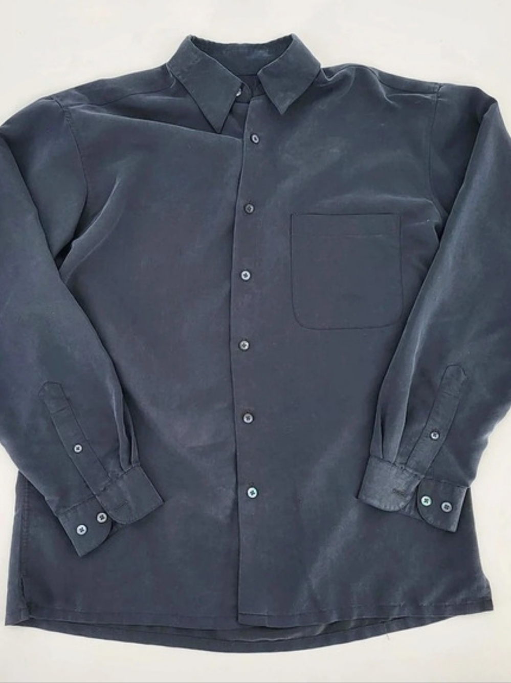 Bugatchi Long Sleeve Button Down in Blue Size Small